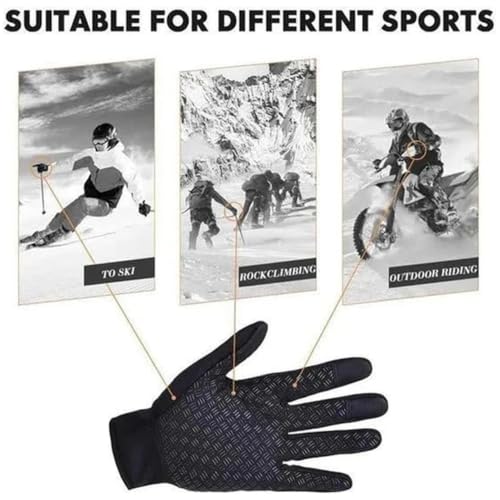 Guantes de esquí térmicos y guantes de nieve táctiles para hombre y mujer en clima frío al aire libre 2