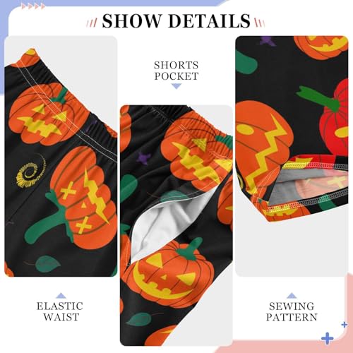 Evil Pumpkin Boys Long Pants Soft Trousers Elastic Waist Kids Lounge Bottoms with Pockets S-XL4