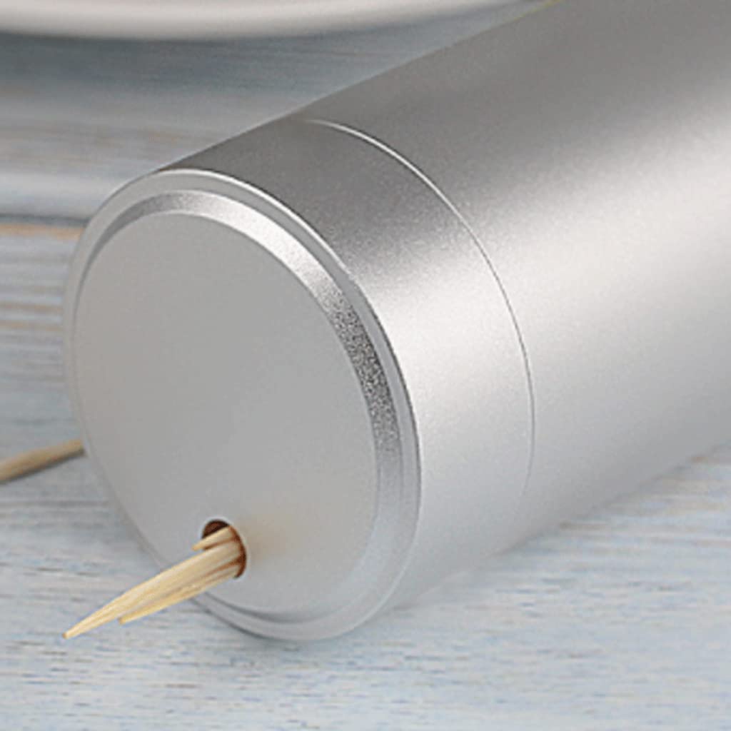 Modny Aluminiowy Pojemnik Na Wykałaczki Z Pokrywką Pojemnik Na Wykałaczki Zagęszczający Dozownik Na Wykałaczki Przenośny Futerał Na Wykałaczki Eleganc(L)