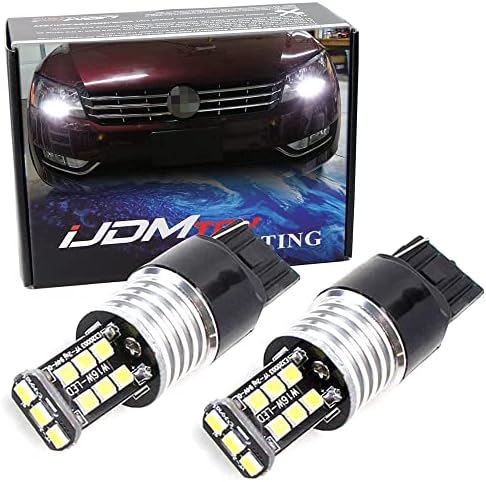 iJDMTOY (2) CANbus Error Free Xenon White 7440 CREE LED Bulbs Compatible With Volkswagen: 2012-2015 Passat Daytime Running Lights (DRL)