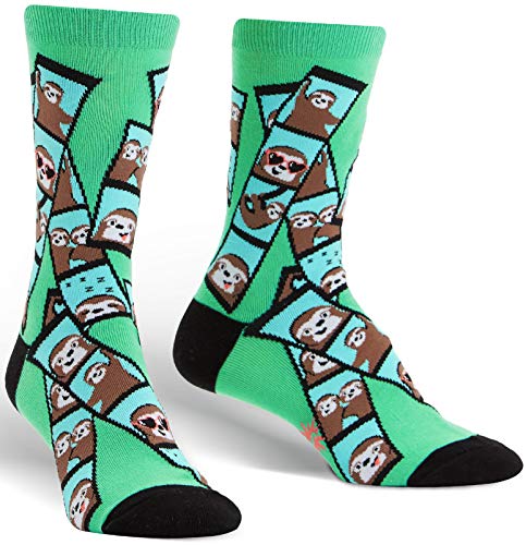 Sock It To Me Women's Sloth Photo Booth Crew Socks
