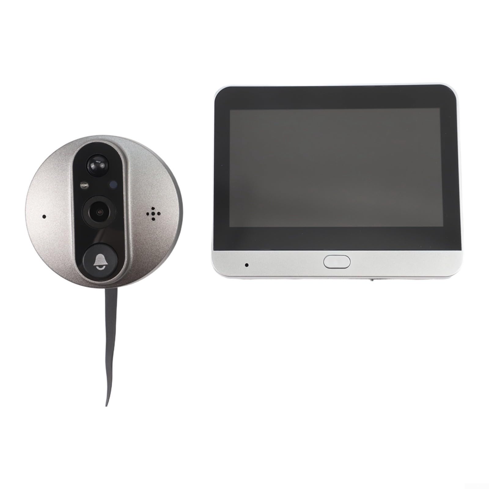 Judas de porte numérique 1080p avec écran HD de 4,3 pouces, judas intelligent WLAN avec détection de mouvement PIR, audio bidirectionnel sans fil, sonnette de sécurité pour la maison