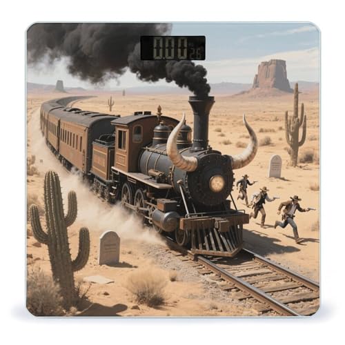 Báscula digital de baño Steam Train en el desierto 400 lb