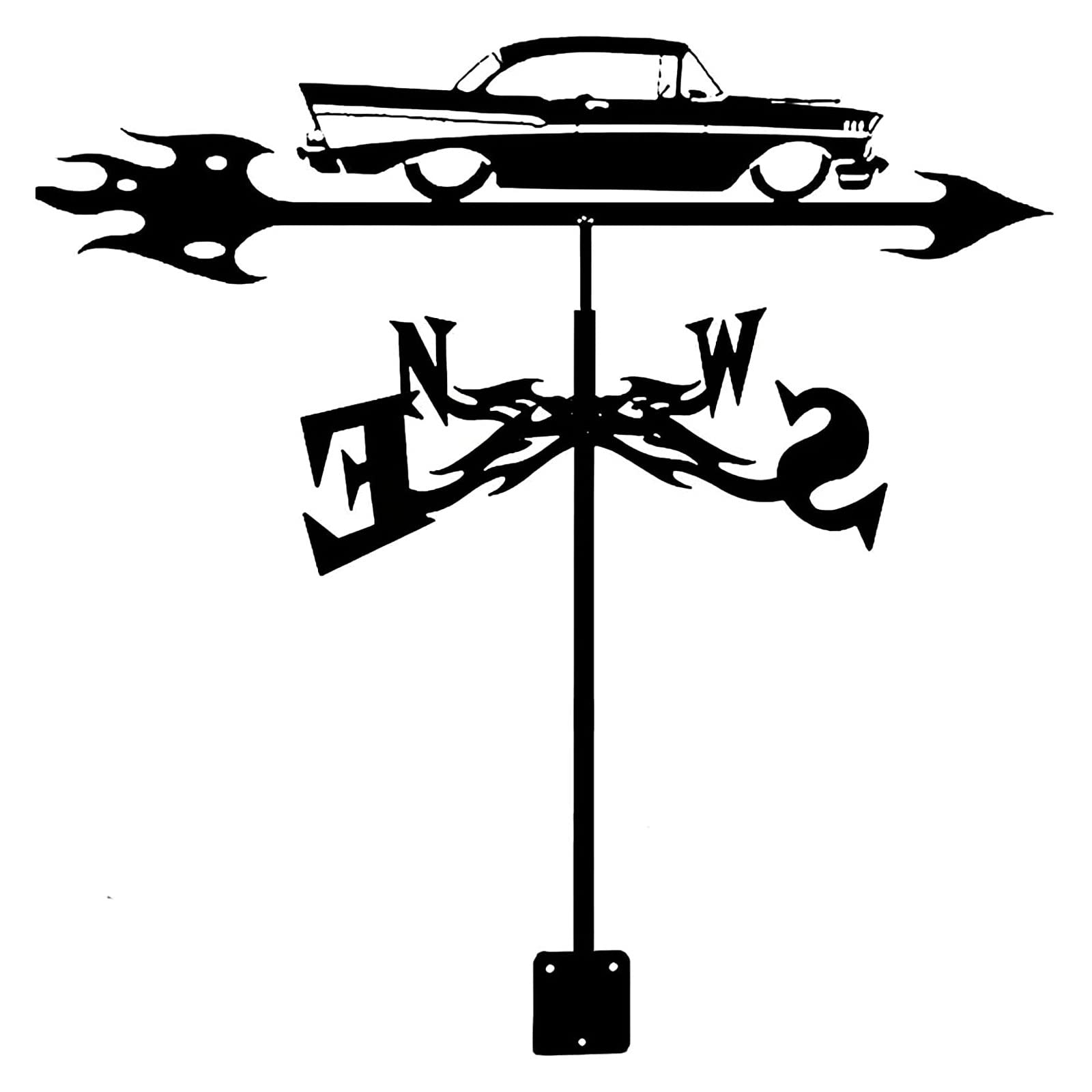 BRLIBESE Weathervane Roof Classic Cars Wind Vane Large Decoration Durable Metal Garden Weather Vane Wind Direction Indicator Ornament Yard Garden Cupola Art Deco Measuring Tool