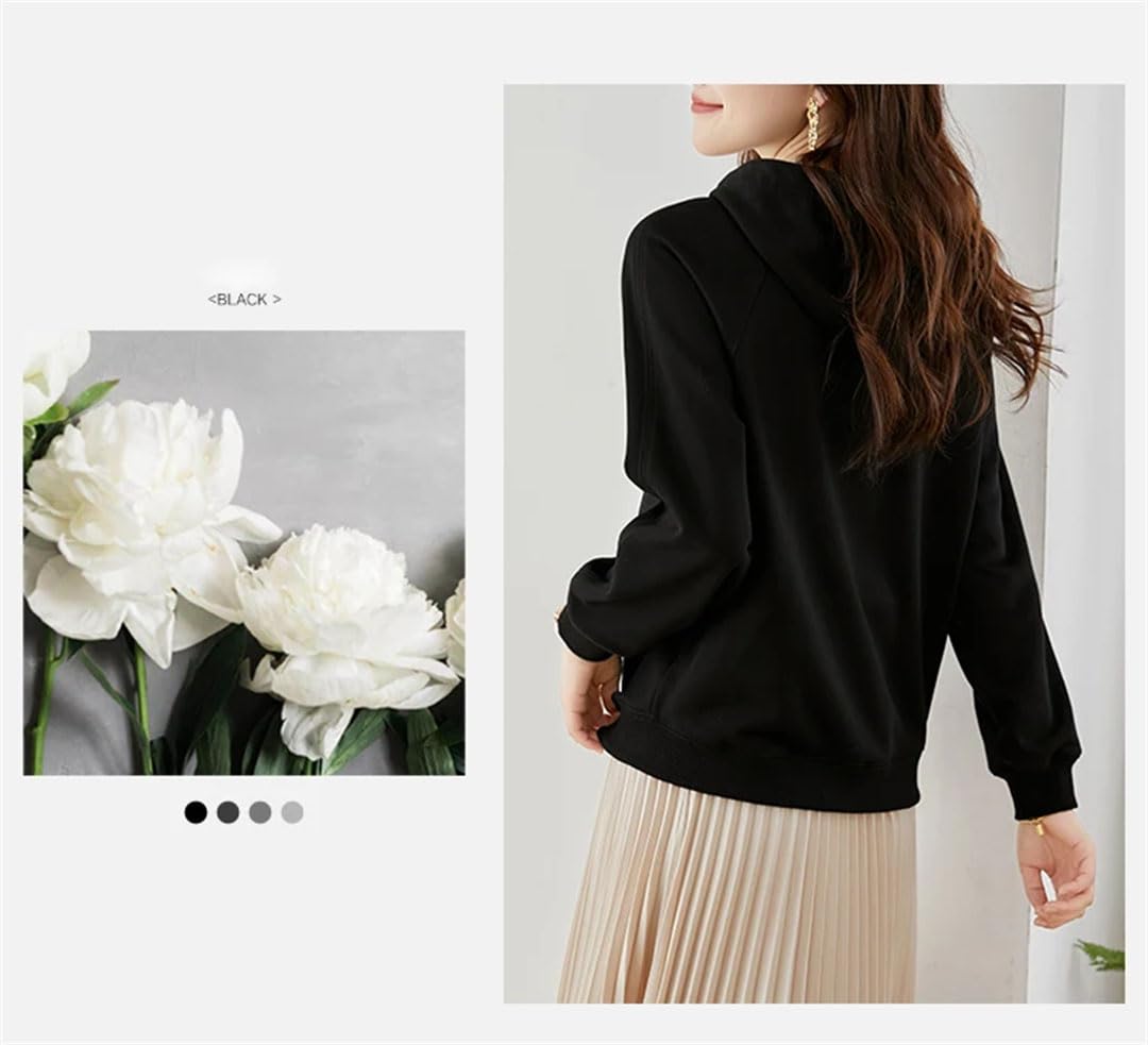 Sudaderas con capucha para mujer, con estampado bonito, de manga larga