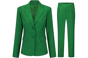 LaDonna Women's 2 Pieces Office Suit Set - Green