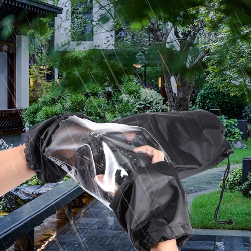 Funda para lluvia para cámara digital BESTYASH con ventana clara impermeable 6