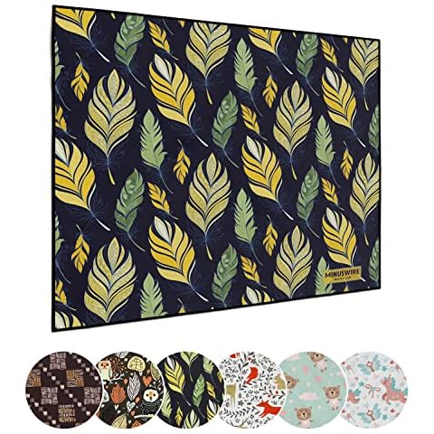 MINUSWIRE Microfiber Cleaning Cloths, 30cm x 30cm Colorful Cloths for Cleaning Glasses, Camera Lens, Pad, Phone, Tablets, LCD Screens, Laptops (Autumn) Cover