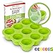 KIDDO FEEDO Silikon Babynahrung Aufbewahrung Behälter Zum Einfrieren Babybrei mit Silikondeckel - BPA-frei - 9 x 75ml - Gratis eBook mit Rezepten und Ernährungstipps - Grün