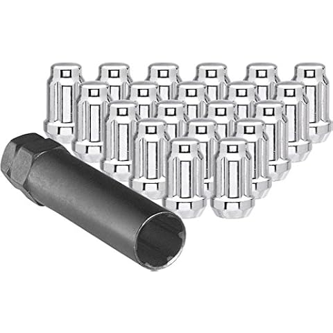 Ceco Chrome Spline Drive Tuner Installation Kit (20 Lug Nuts & 1 Key) 12X1.50 R.H. Thread Pitch Cover