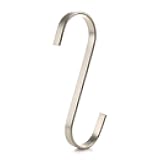 12-Pack 4.5 Inch S Shaped Heavy-Duty Satin Chrome Finish Steel Flat Hooks for Kitchen, Workshop, Outdoor, Bedroom, Bathroom, Market, DIY Projects