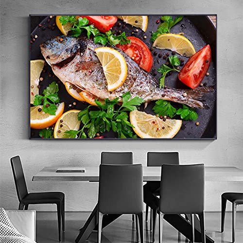 Affiches poissons de mer et homard 50x70cm KEBIA impressions sur toile pour salon