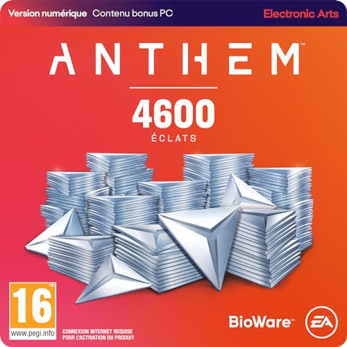 Anthem 4600 Shards PC code Origin pour obtenir des cosmétiques de Javelin