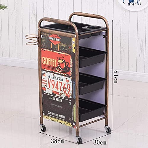 Carrello Portaoggetti Carrello Parrucchiere Retro