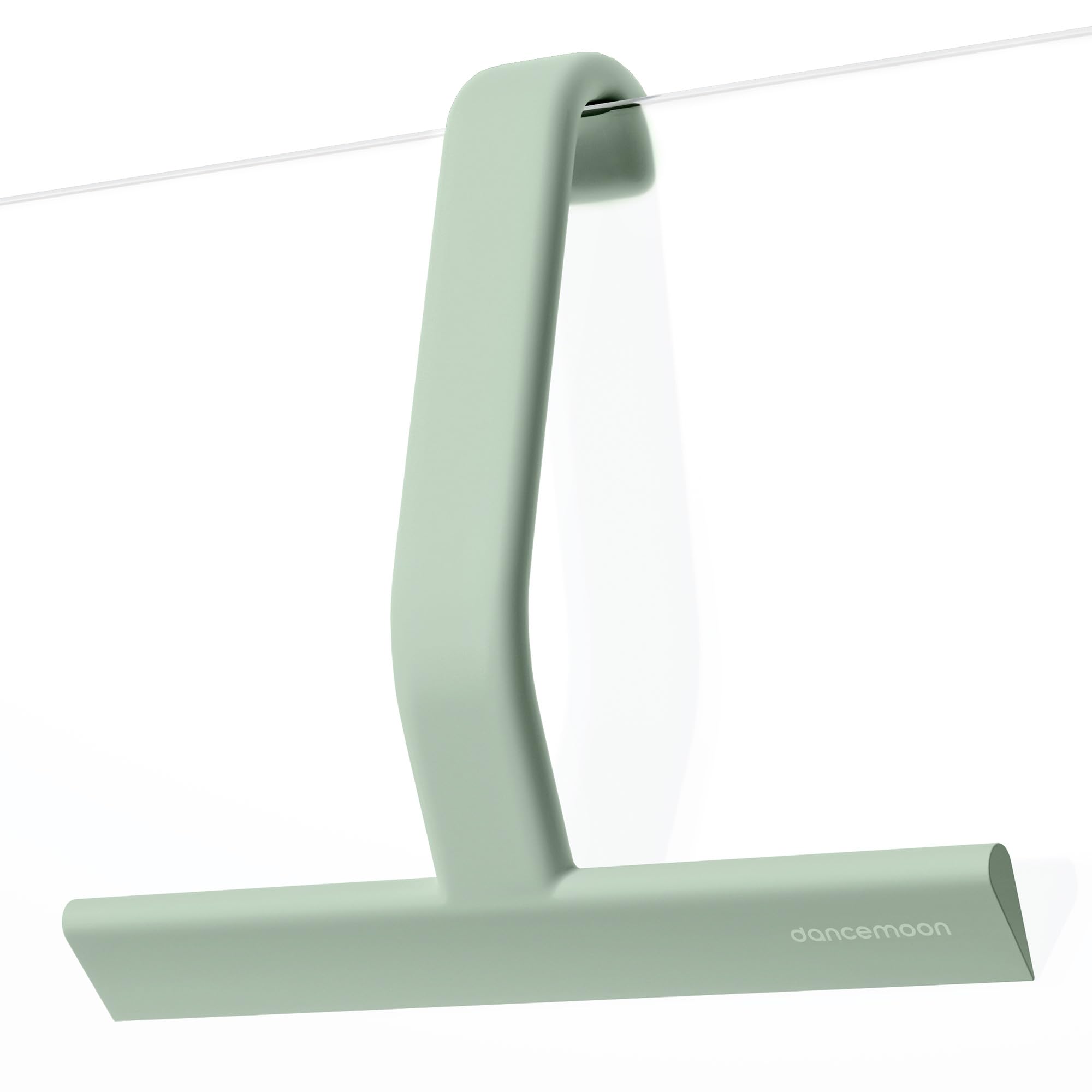dancemoon JustHang Shower Squeegee with Built-in Hook, 25 cm, Matte Green