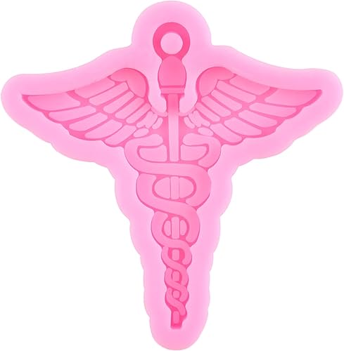 Miniatura 9 de Moldes de resina con temática de médico, camisa de enfermera, estetoscopio de corazón, molde de silicona para llavero de emblema médico, moldes de