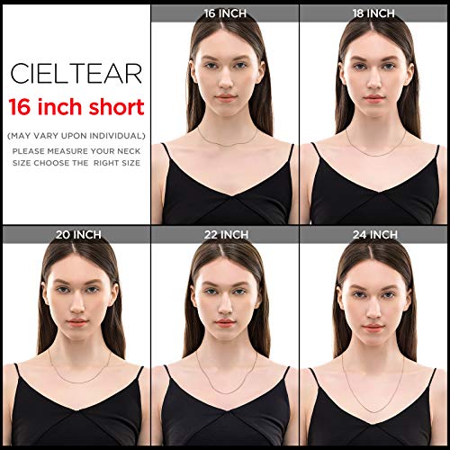 925 Sterling Silver Chain Necklace for Women Girls 1.2mm Cable Chain Italian Thin Silver Chain Super Sturdy & Lasting Shiney 16/18/20/22/24 Inch2