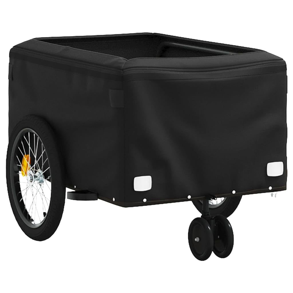 ShGaxin Fahrradanhänger Schwarz und Blau 30 kg Eisen, Fahrrad Anhänger, Lastenanhänger, Handwagen, Fahrrad-lastenanhänger, Lastenfahrrad - 94100