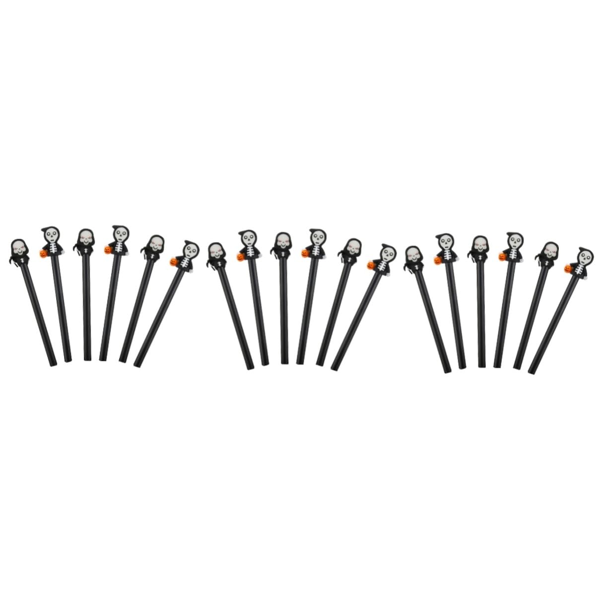 SEWACC Stylo Gel 05Mm 18 Pièces Stylo D'Écriture À Motifs De Crâne Outil D'Écriture