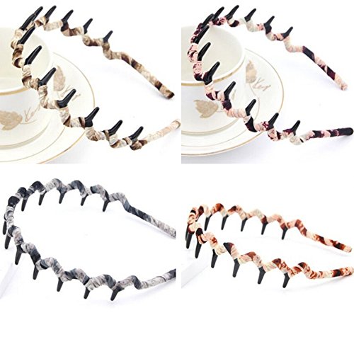 Spritech(TM 4 Colours Women's Girls Fashion Korea Headband Plastic Teeth Comb Hairband Hair Hoop Color Style Random