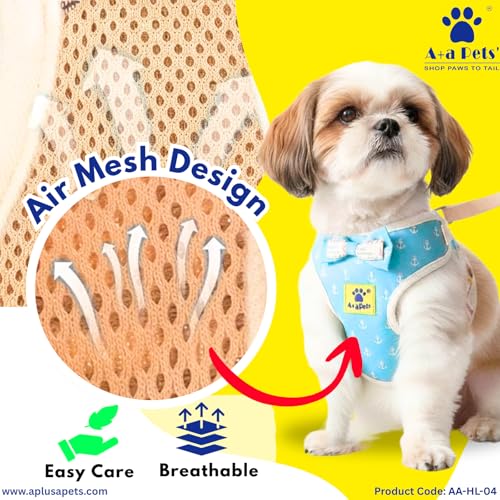 Image of A+a Pets' Cat & Small Dog Harness with Leash Set | Comfortable Vest, Escape-Friendly Combo (Red, M)