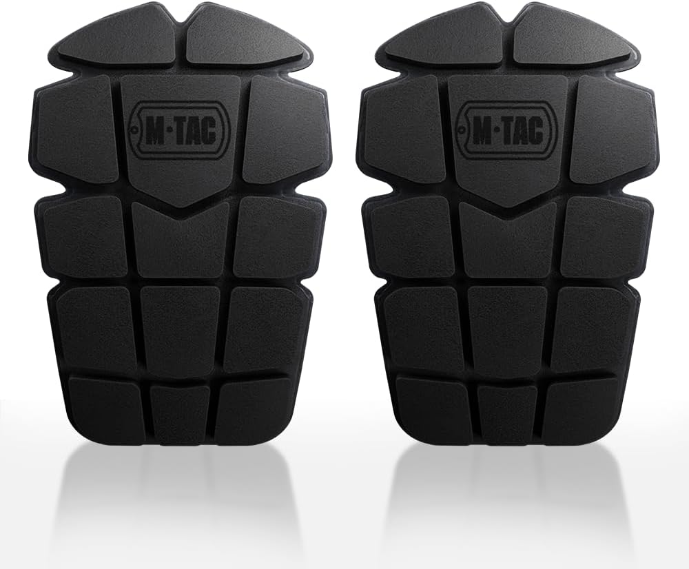 M-Tac Knee Pad Inserts for Men and Women (2 Pack) - 1 Pair Knee Pads for Construction and Tactical Pants - Memory Foam Knee Pads for Work (Black)