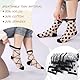 Utensilsto 10 Paar Transparente Socken Damen,Schwarz Nylon Socken,Dünne Feinstrümpfe,Ultradünne Netzstoff Knöchelsocken für Damen Mädchen
