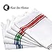 Kitchen Dish Towels with Vintage Design for Kitchen Decor Super Absorbent 100% Natural Cotton Kitchen Towels (Size: 25.5 x 15.5 inches) White with Red, Green and Blue, 6-Pack