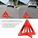Akozon Emergency Triangles, Portable Car Roadside Triangles Emergency Breakdown Reflective Triangle For Car Warning Safety Road Stop Sign - Image 3