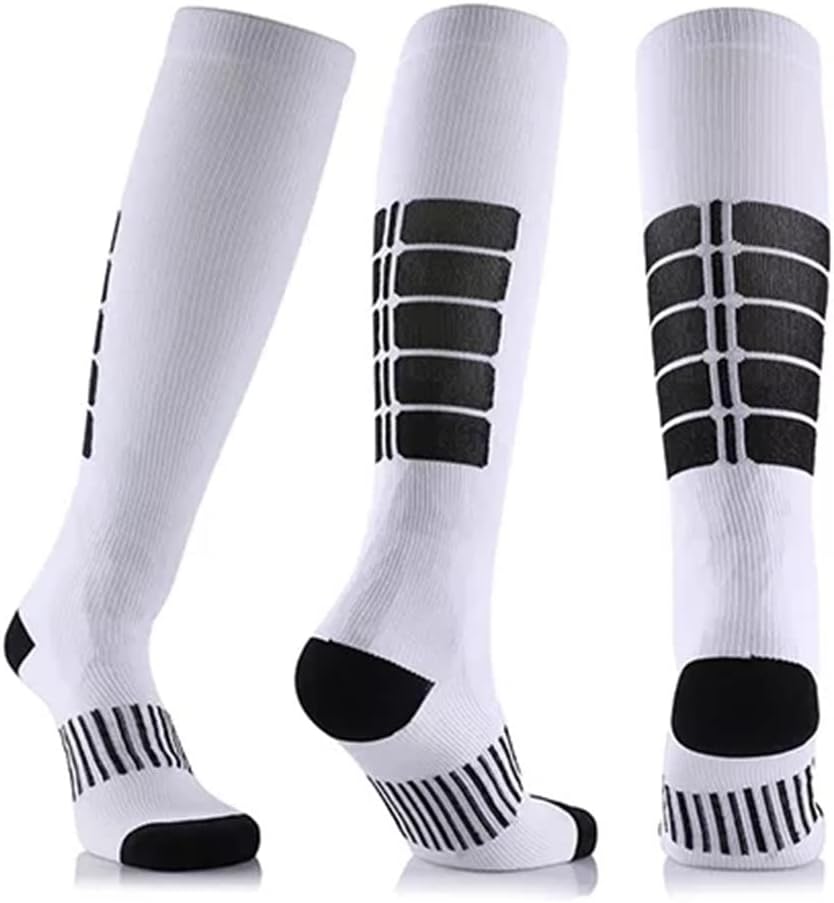 6 Colors Unisex Compression Socks Elastic Varicose Veins Leg Knee High Stockings 1 Pair