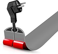 Vista 105 de Cubierta autoadhesiva para cables de suelo, gestión de cables de 3.3 pies, protector de tira de extensión para cables, evita tropiezos de cables