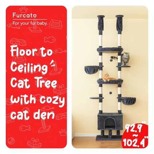 Torre para gato ajustable 7 niveles interior miniatura 2