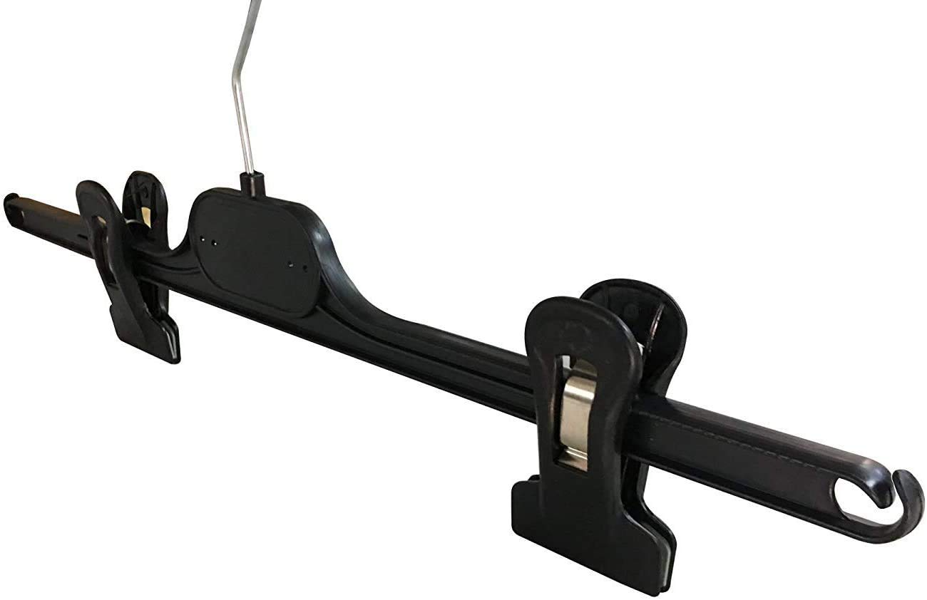 Kiroplast - 30 perchas extragrandes de plástico para pantalones o faldas, ideales para ahorrar espacio, 40 cm