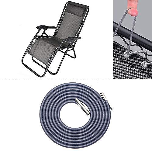 Carkio Zero Gravity Chair Replacement Cords,Gray Universal Replacement Tie Rope Laces Cords Compatible With Lounge Chair, Bungee Chair (8 Cords) #TOP3
