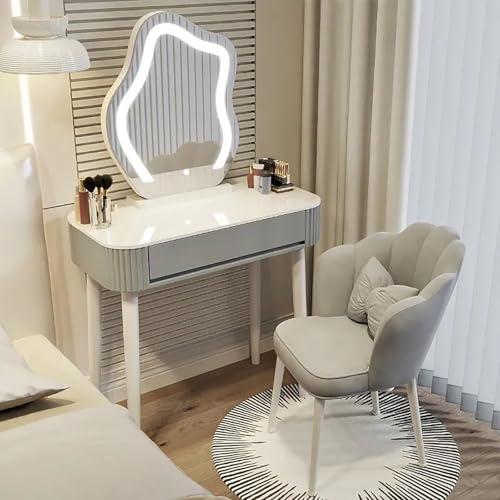 ���ϑ� �h���b�T�[ �R���p�N�g �� �h���b�T�[�e�[�u�� �x�b�h�T�C�h�e�[�u�� �P�n ���킢�� �ؐ� ���ϑ� ���� ���[�t�� �֎q�t�� ��80cm ���� ������� vanity dresser with mirror ���σe�[�u�� ���ϊ� (�O���[ 80c