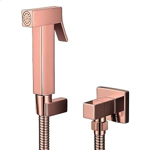 Ducha Higiênica Banheiro Lavabo Quadrada Registro Metal 1/4 de Volta SOFTINOX Gatilho em ABS Reforçado, Mangue