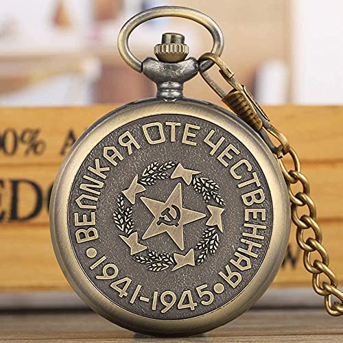 Horloge Ketting Klassieke Legering Ruwe Ketting Zakhorloge voor Jongens Creatieve Rood Wit Communistische Teken Zakhorloges voor Mannen voor Mannen Vrouwen Gift - Afbeelding 6