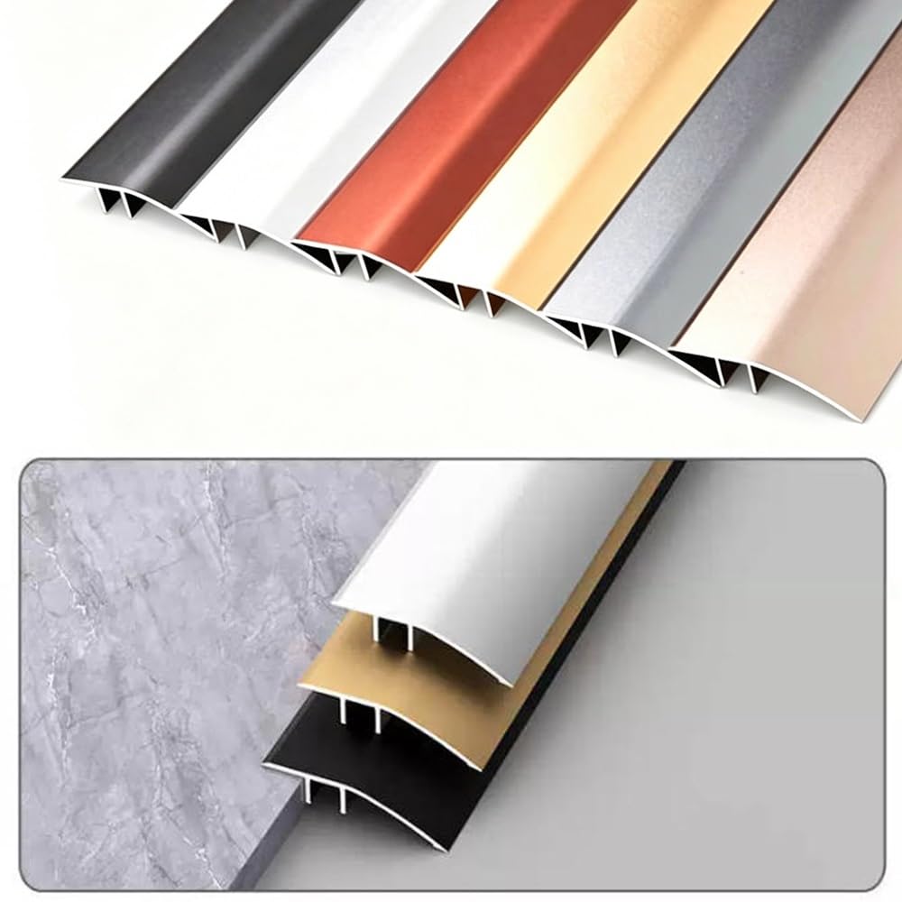 Listwa przejściowa podłogowa Metalowy próg drzwi do wykładziny podłogowej Listwa przejściowa do płytek podjazdowych z laminatu(Red,150cm(60in))