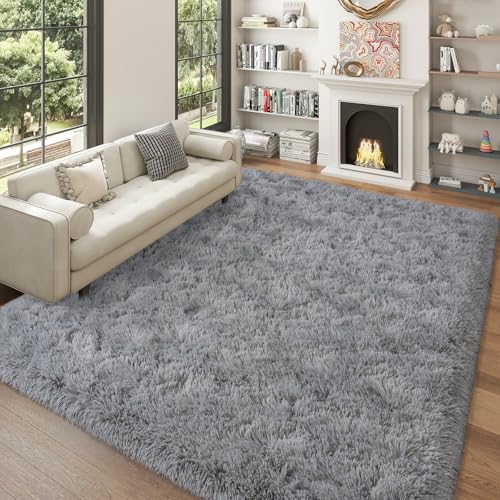 Dssimo Super Fluffy Rug for Bedroom, 4x6 Feet, Modern Shag