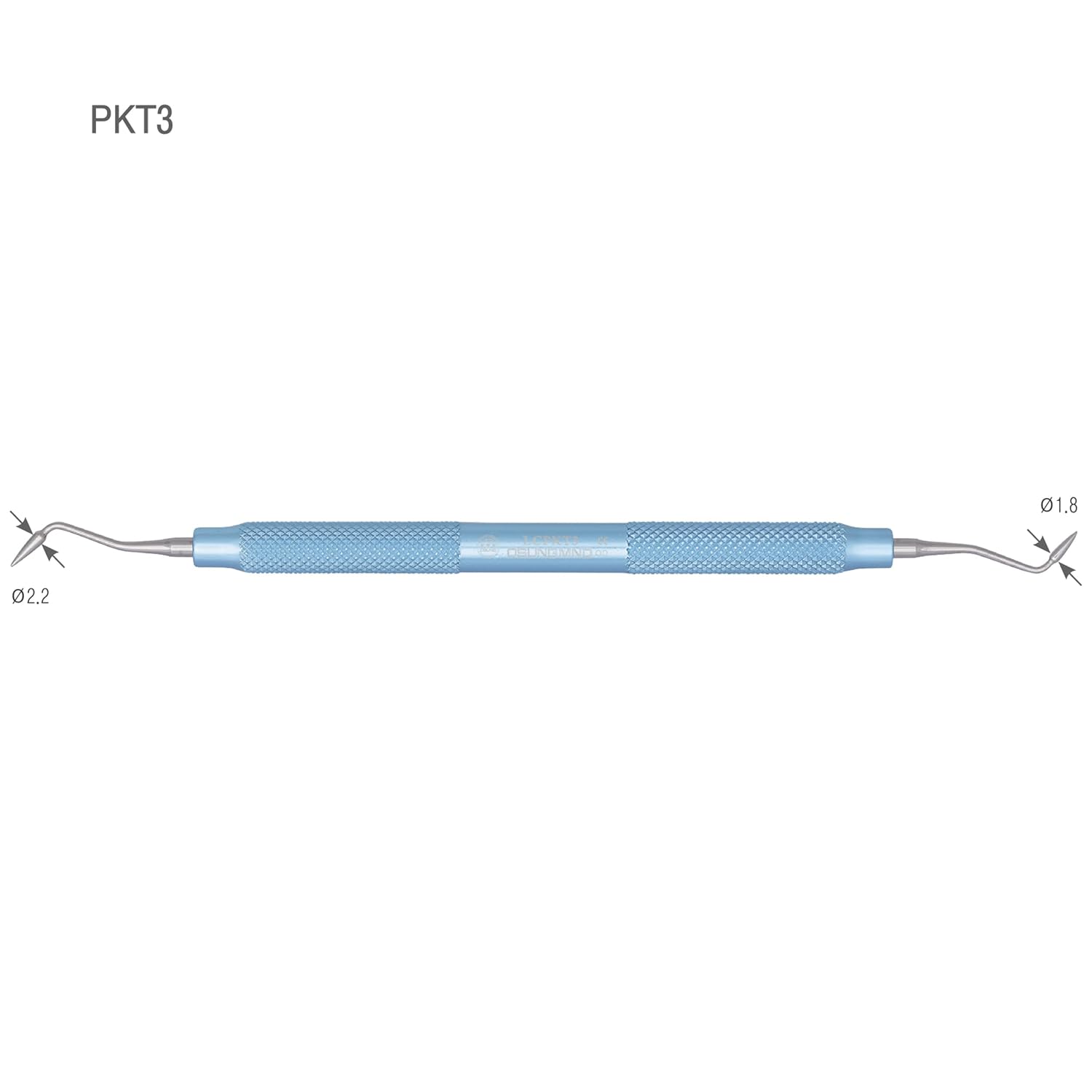 Dental Waxing Instrument #3 P.K. Thomas Blue Featherweight aluminum handle Osung -LCPKT3