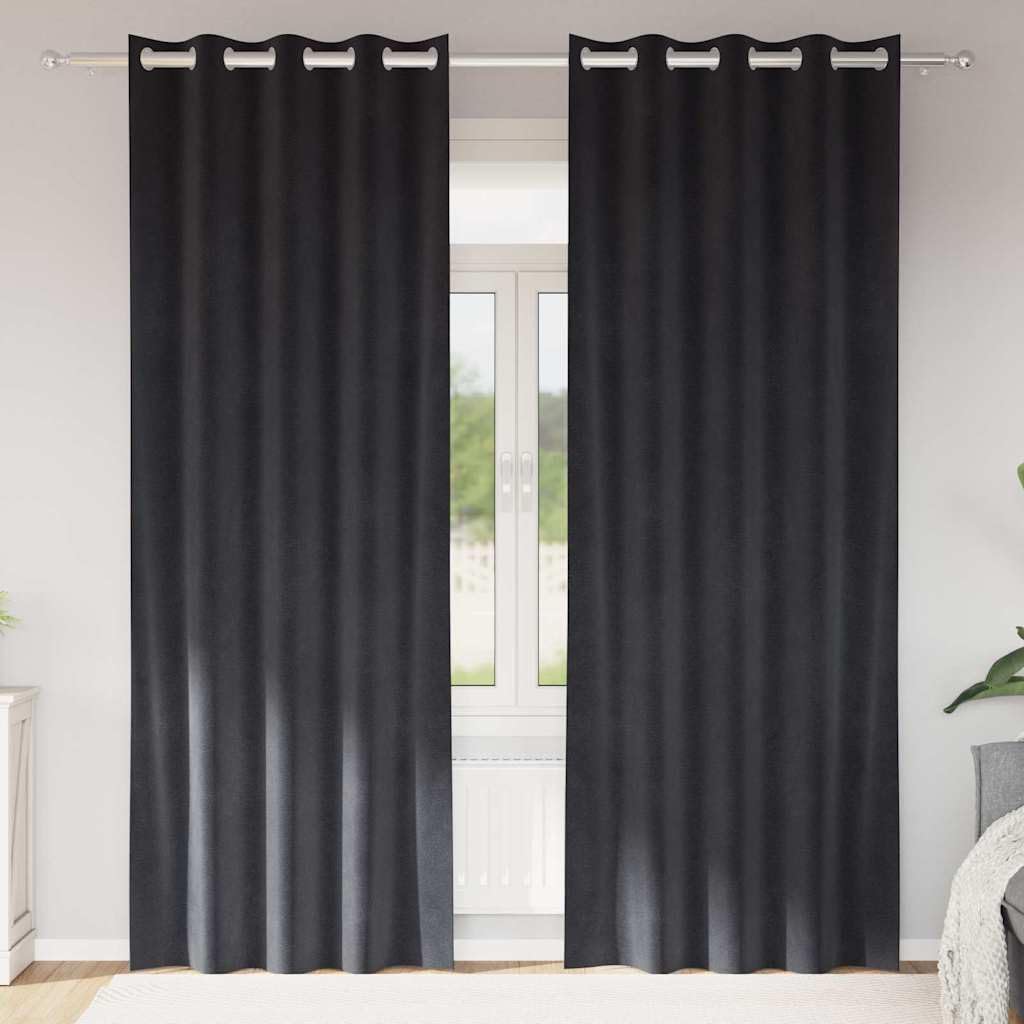 Cortinas Con Ojales - 140x225 Cm - Semitransparentes - Paquete De 2 Paneles