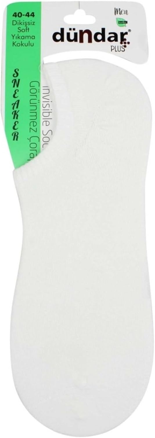 12-Pair Seamless Sneaker Socks Soft Wash Scented Modal Cotton Blend Comfortable Everyday Wear White Size 40-44 - White, 40-44