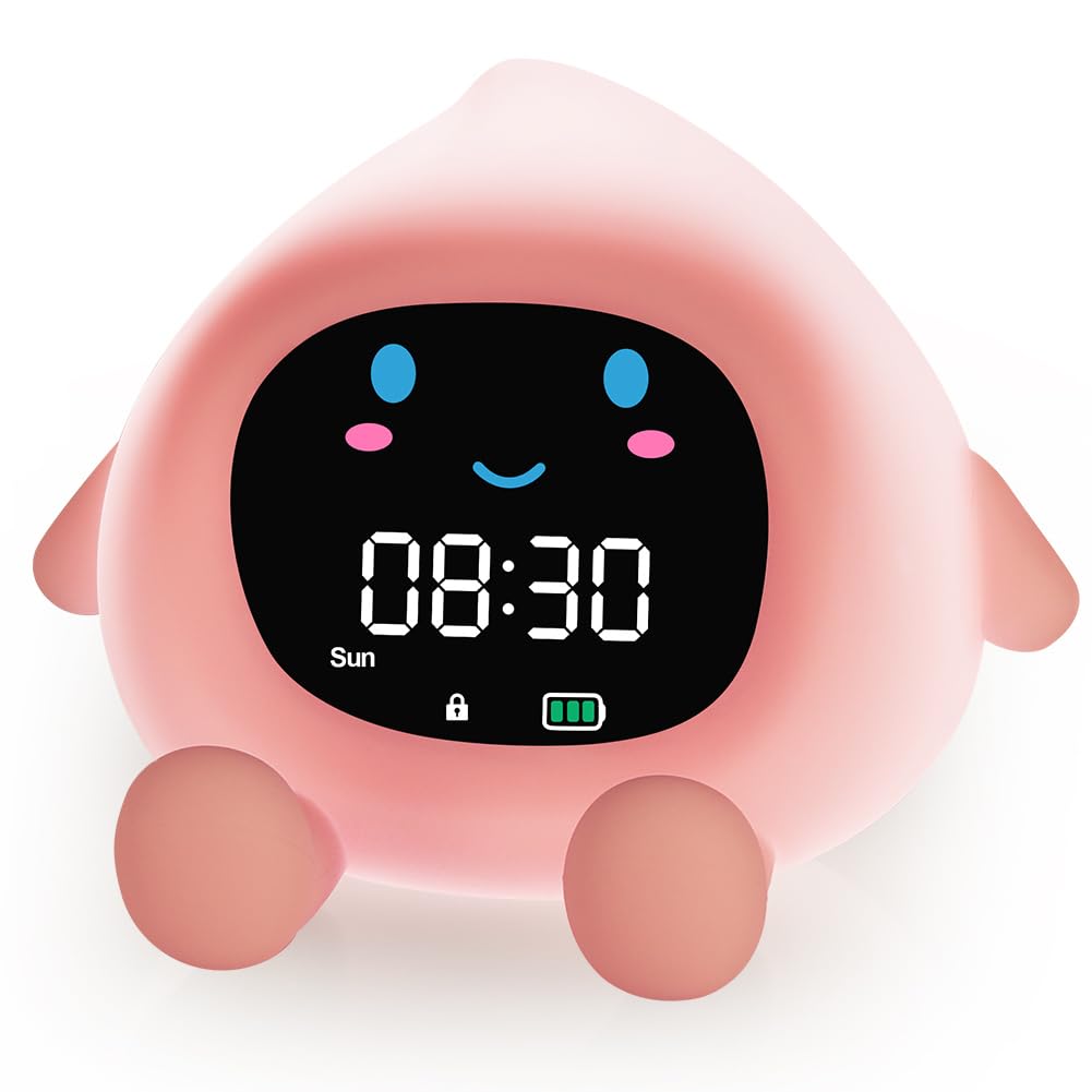 HOTUT Kids Alarm Clock,Toddler Sleep Training Clock with Night Lights,Time to Wake Alarm Clock for Kids with Snooze,6 Sleep Sound Machine,Animal Night Light Alarm Clock,OK to Wake Kids Alarm Clocks — image 1