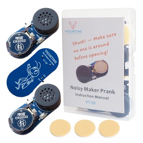 VIGURTIME Noise Maker Prank (3 PCS), Include Cat Dog Cricket