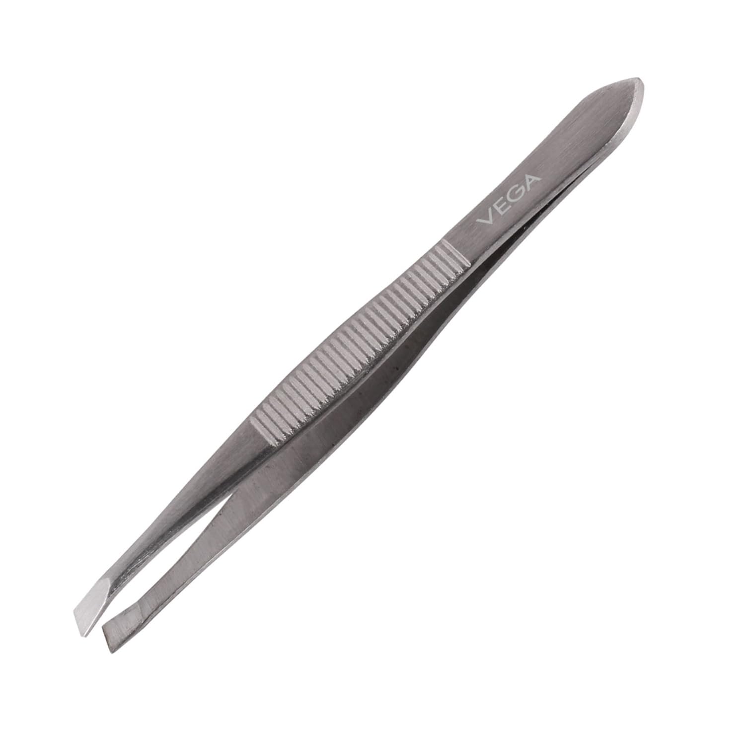 VEGA Oval Shaped Pumice Foot Tool Stone, White& Tweezer, Square Tip - 1 Pc& Nail File (Small), 1 Pc 4