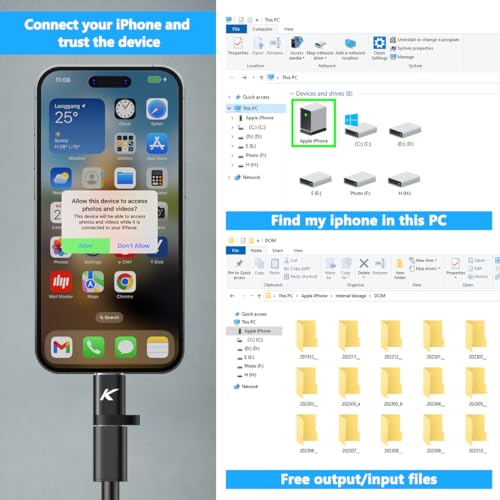 Image of Kinsound USB OTG (Black USB C to Lightning OTG)