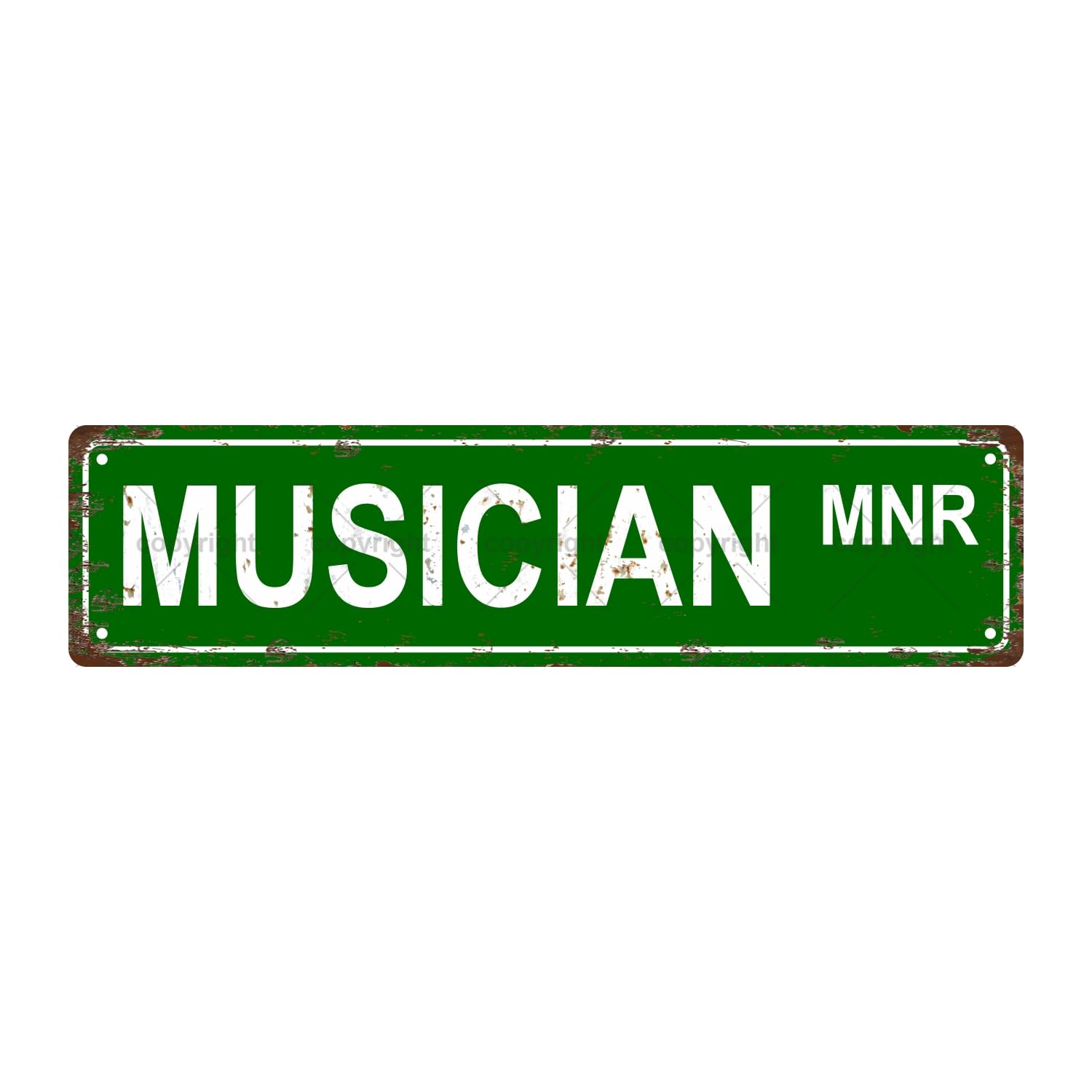 Musician MNR Music Metal Tin Street Sign Bar Cafe Garage Cave Home Room Wall Bathroom Farmhouse Garden Porch Patio Decor,4x16 Inch