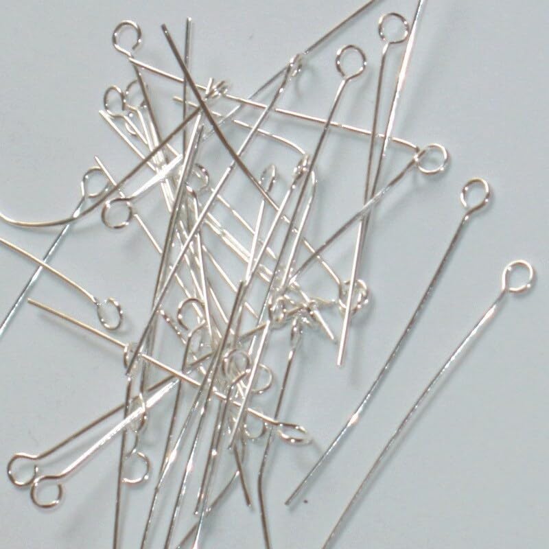 480 pcs of Silver Plated Eye pin 2 in Long 21 Gauge