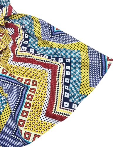 Toddler Girls African Print Dress Ankara Sleeveless Outfit Dress4