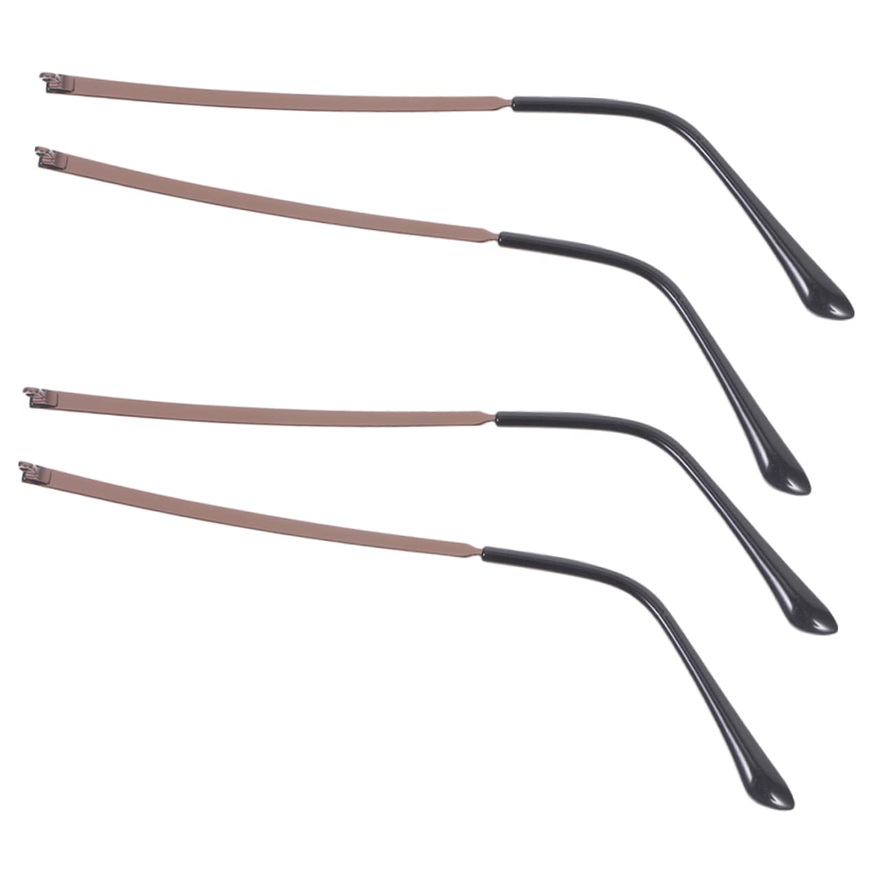 KONTONTY 2 Pairs Spectacle Legs Sun Glasses Sunglasses Arms Eyewear Replacement Parts Sunglasses Legs Eyewear Temple Sunglasses Replacement Parts Eyewear Arms Eyeglasses Arms Coffee Metal